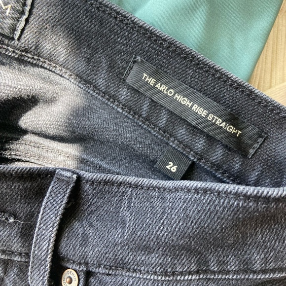 Denim Forum Arlo Straight Leg High Rise Jeans - Picture 5 of 6